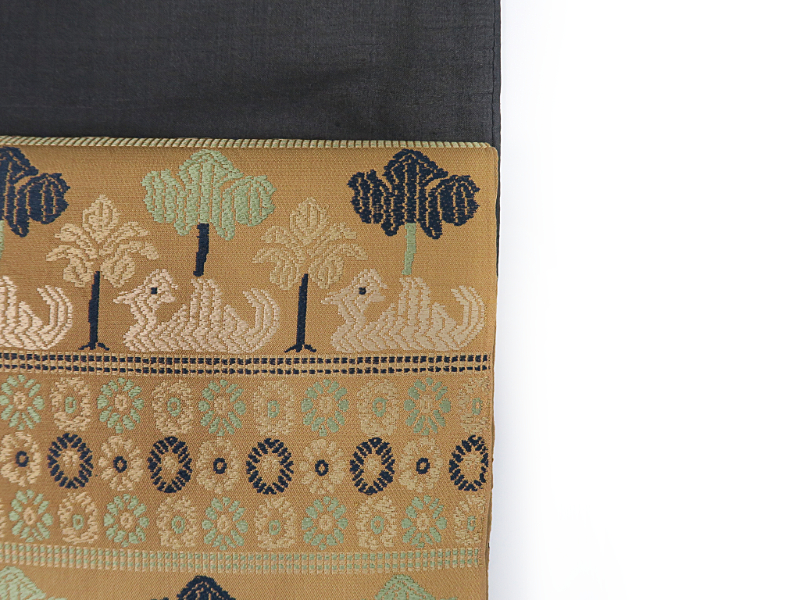 龍村平蔵製 鳥いちご緞子 袋帯 | たまるや七草着物店